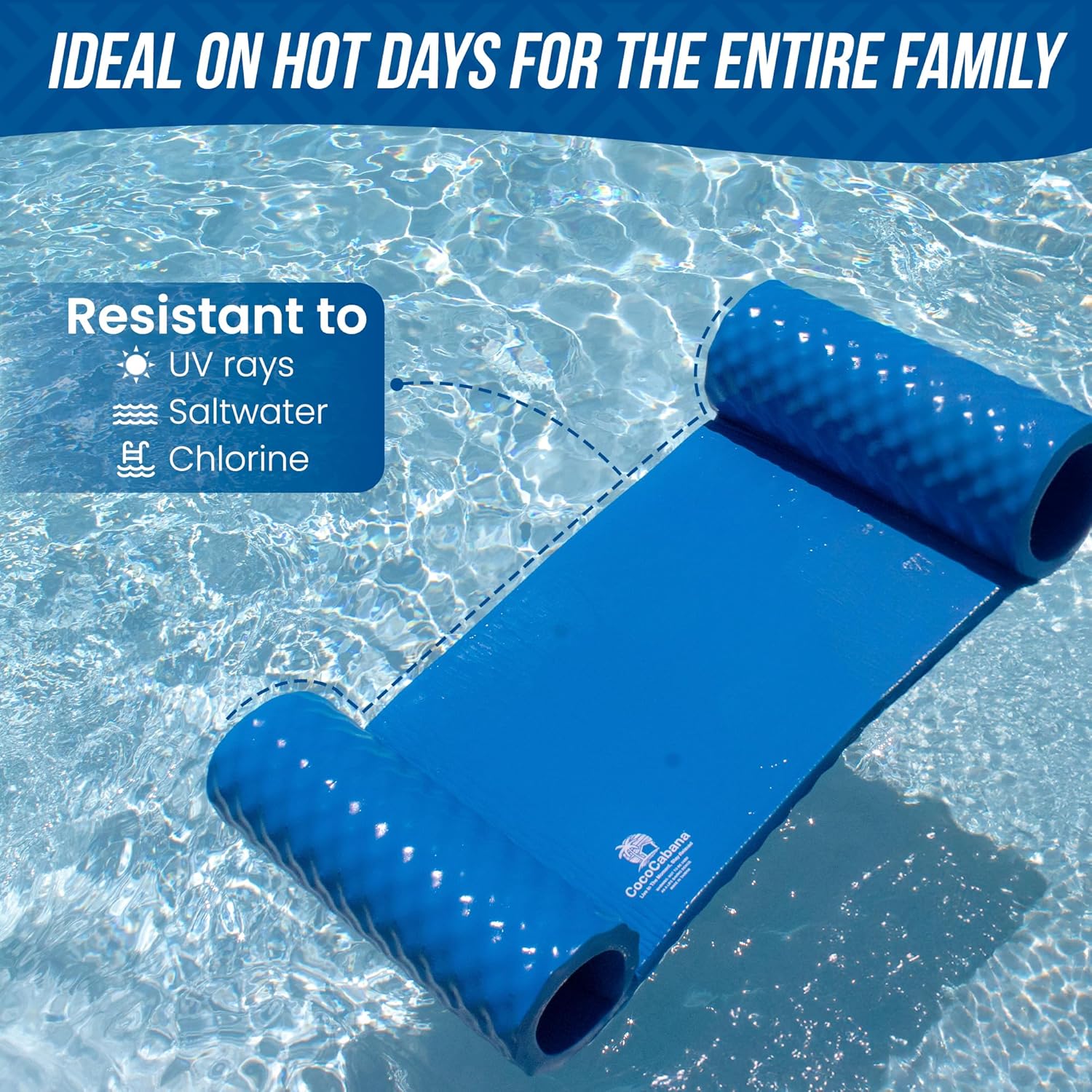 Cococabana 4 In 1 Water Hammock Float Pacific Blue – inflatable pool hammock, 4‑in‑1 water hammock, luxury