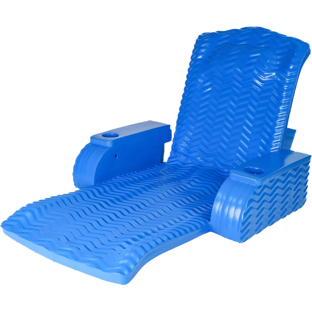 Cococabana Paradise Foam Pool Chair – foam pool chair, vinyl‑coated lounger, reclined back with headrest, durable